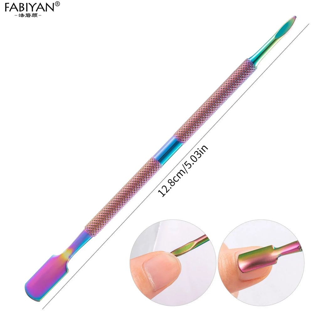1pcs Stainless Steel Cuticle Pusher Dead Skin Push Remover For Pedicure Manicure Nail Art Cleaner Care Tool