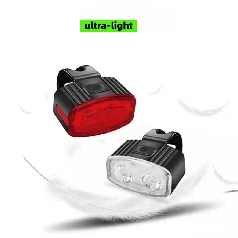 Bike Light Bicycle Front/Rear Light USB Rechargeable MTB Road Bike Headlight Waterproof Cycling Lamp Flashlight Fatbike Light