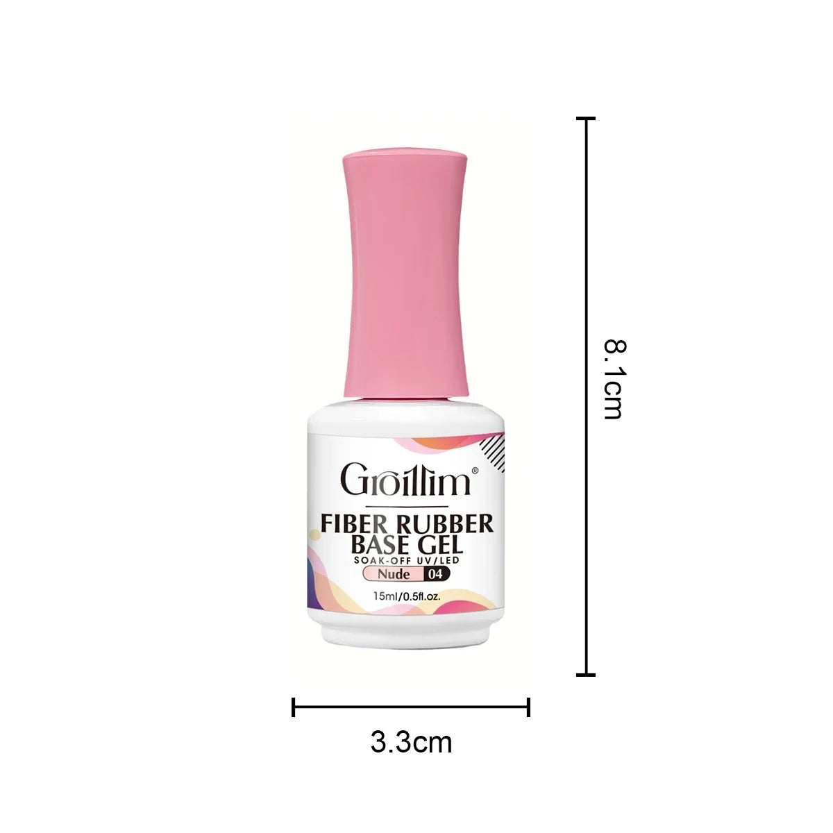 Groillim Hypoallergenic Fiber Base Gel - Fast-Curing Nail Gel, Formaldehyde-Free, Transparent Activator, Removable, Suitable for