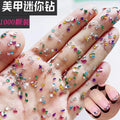 100pc Shiny Mini Resin Nail Art Flat Bottomed Diamond Mixed Colors Irregular Shape Nail Rhinestones Charms Decorations Supplies