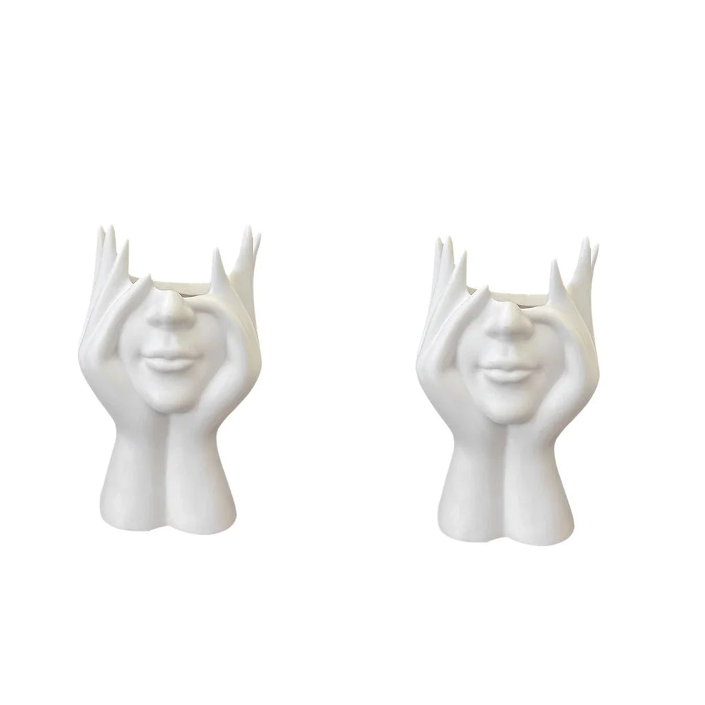 A1PCS Creative Human Body Art Styling Office Supplies Desktop Multifunctional Storage Pen Holder Makeup Brush Holder Decoration