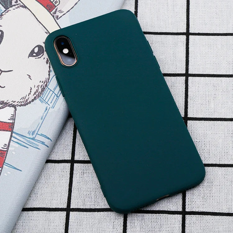 Silicone Candy Color Case for iPhone 11  8 Plus 7 6 6S plus Soft Cover candy Phone Cases for iPhone 11 12 13 14 Pro XR X XS Max
