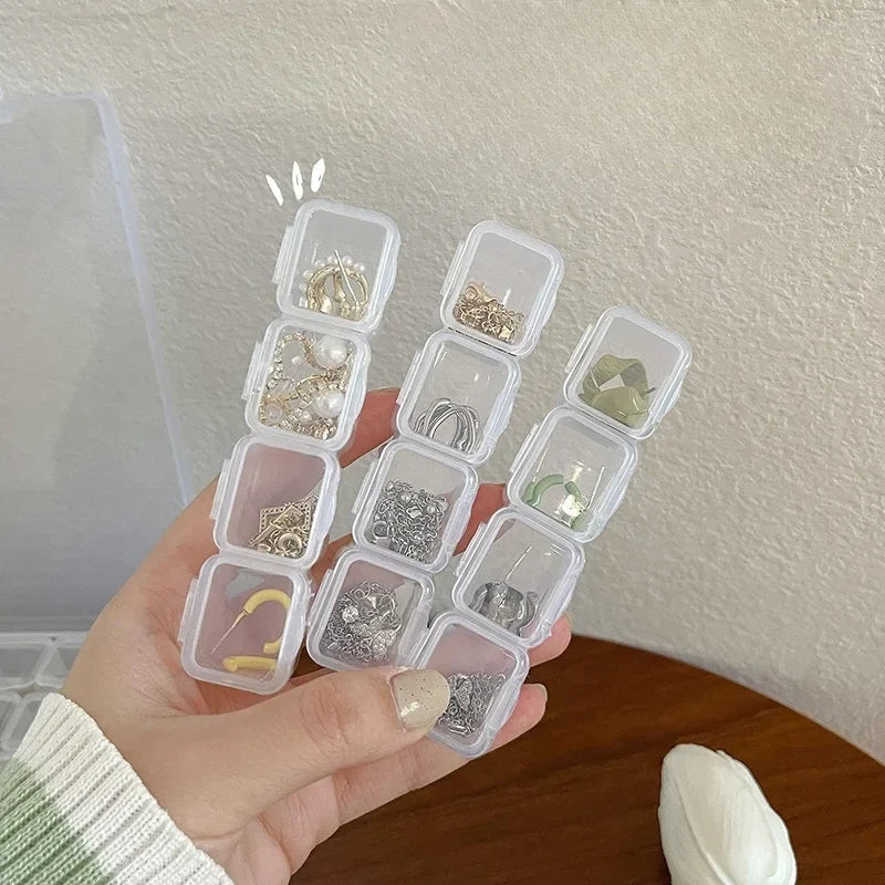 Clear Travel Jewelry Organizer Box with Anti-Tarnish Design | Adjustable Compartments for Necklace, Earrings, Rings | Portable T