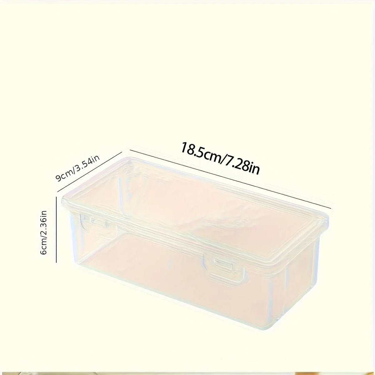 1/4pcs Large Clear Plastic Storage Boxes with Hinged Lids Ideal for Jewellery Ornaments Home Supplies and Office Organization