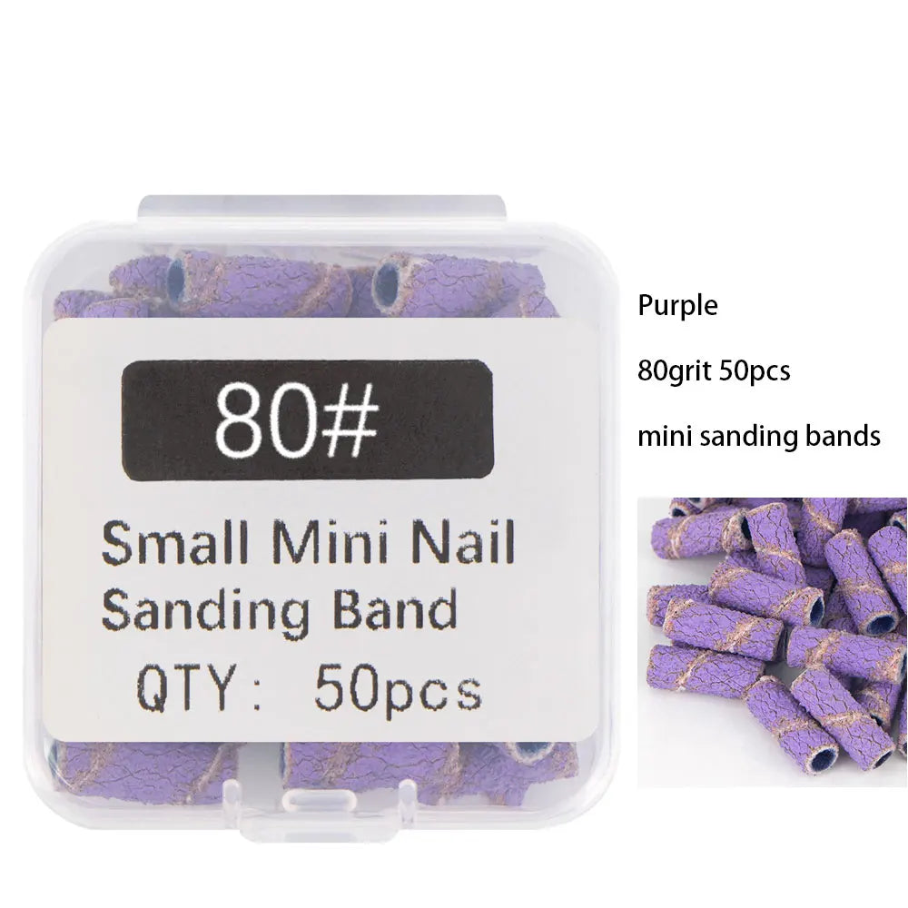 3.1mm Mini Sanding Bands Stainless Steel Mini Sand Bands Shaft Nail Drill Bits For Manicure Polishing Manicure Tools Accessory