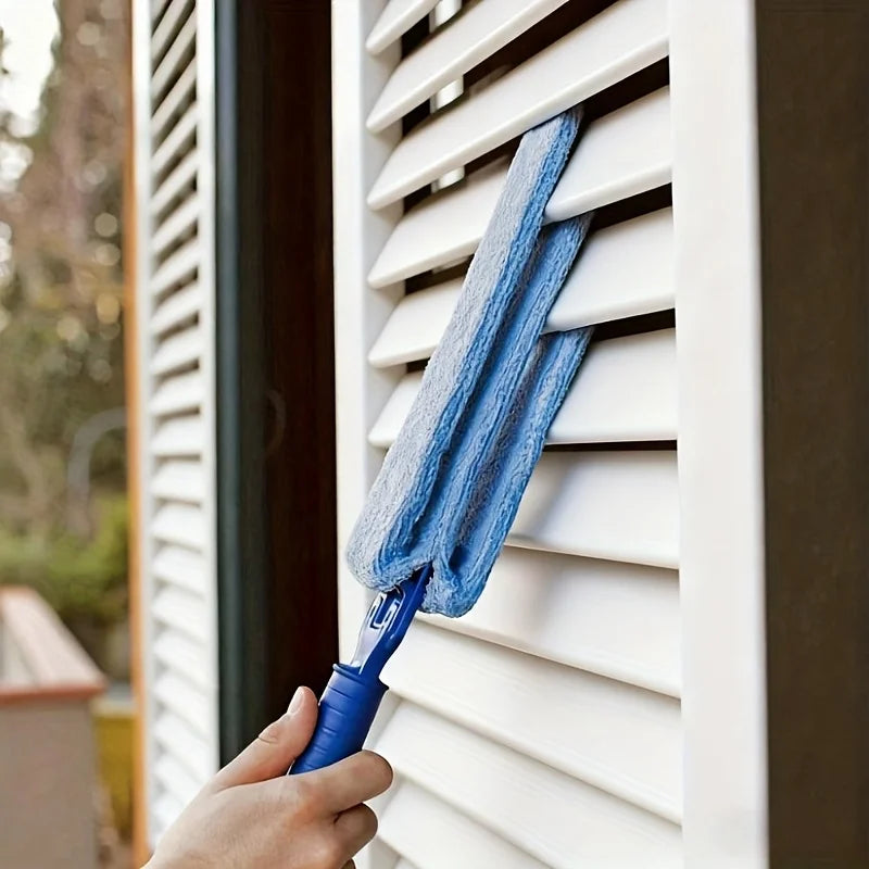 Blue Venetian Blind Cleaning Brush for Cleaning and Dust Removal, Air Conditioner Vent Dust Brush, Gap Cleaning Brush