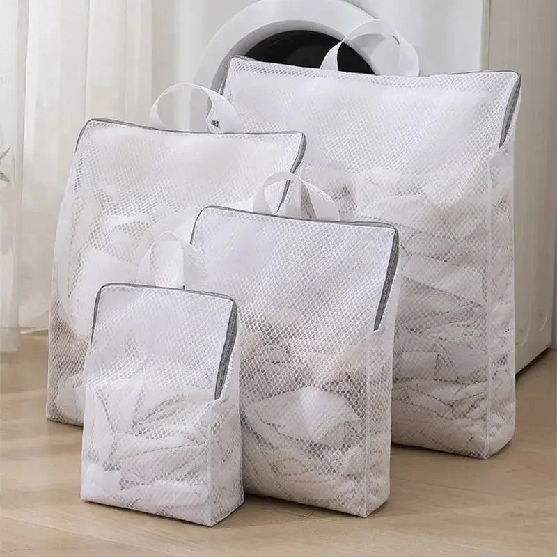 3D Laundry Bag With Handle Mesh Delicate Lingerie Dirty Clothes Wash Bag Durable Washing Machine Protective Bag Anti-Deformation