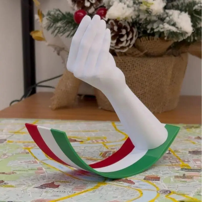 Funny Italian Hand Motion Sculpture Swinging Hand Ornament Decorative Desk Accent Perfect Gift for Travel Enthusiasts A0KF