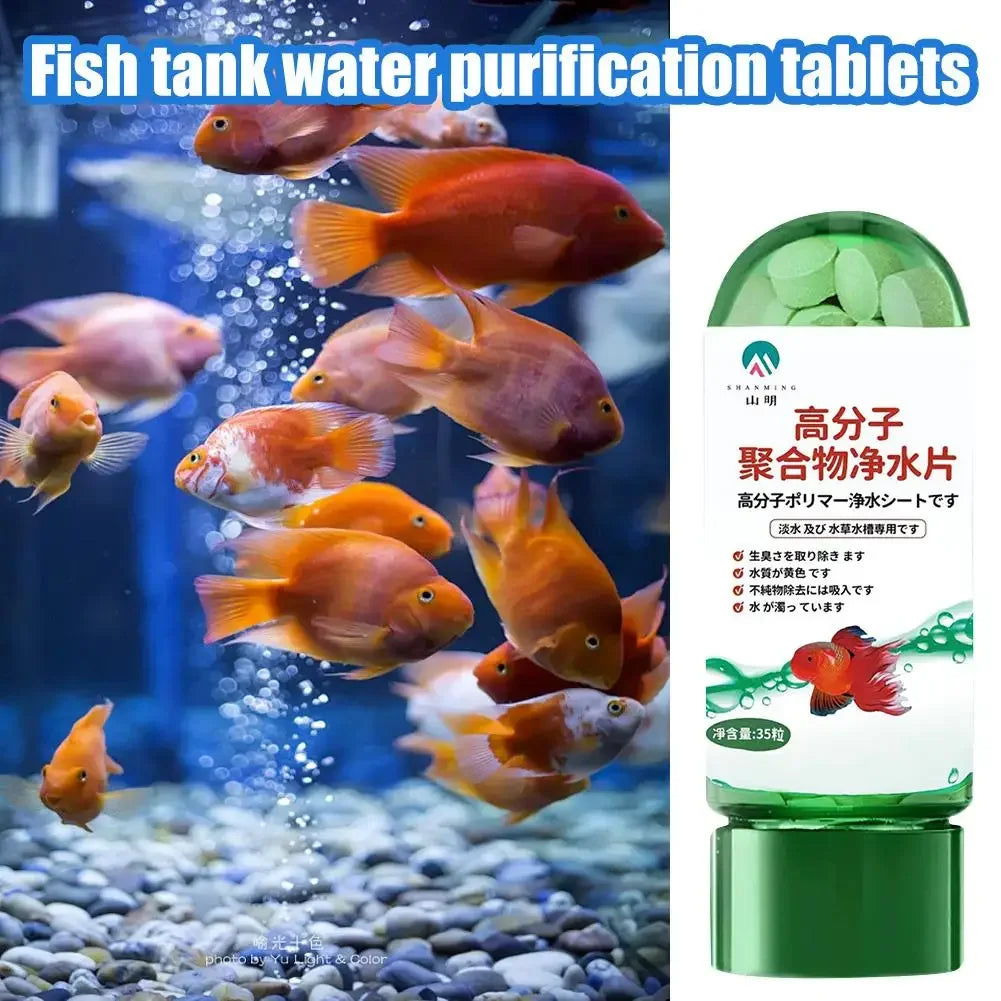 New Water Purification Tablets Fish Bowl Water Cleaning Odor Remover Effective Algae Repellent Agent For Home Aquarium Fish U5L8