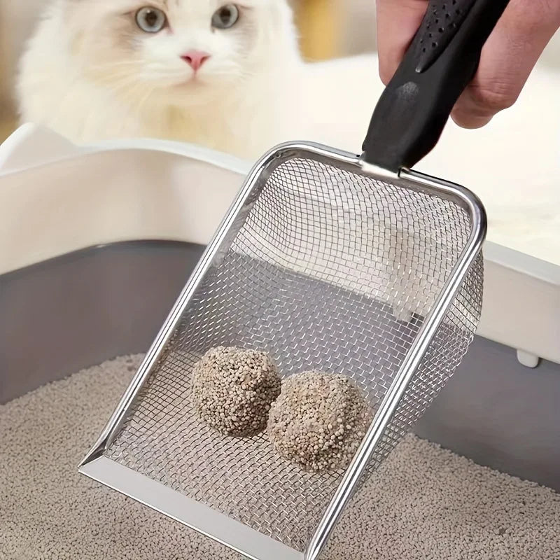 1Pcs Pet Cleaning Tool Metal Aluminum Alloy Cat Litter Scoop Stainless Steel Durable Handle Pet Poop Shovel