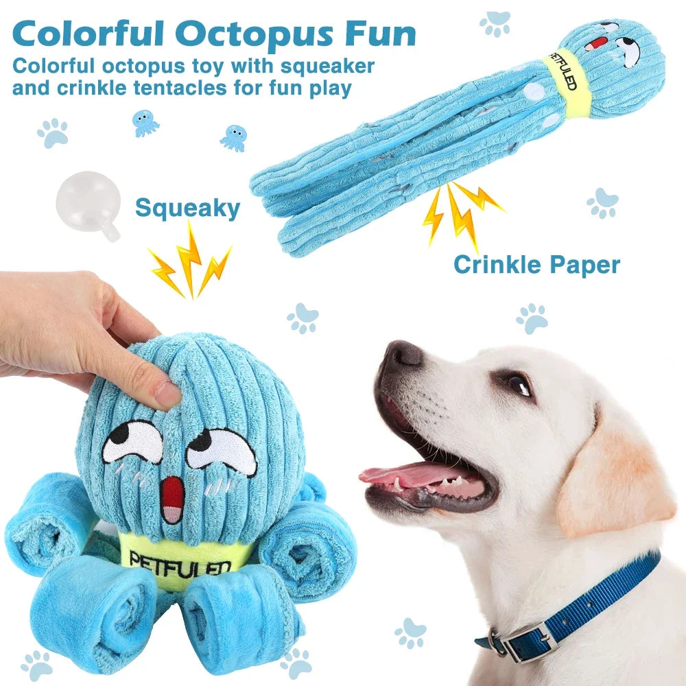 Valentine's Day Dog Enrichment Toys, Octopus Dog Toys, Dog Snuffle Toy, Helps Pets Eat Slowly, Dog Puzzle Game Interactive Toy
