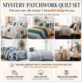 Random Mystery Box -  Cotton Patchwork Quilted Bedspread Coverlet Set