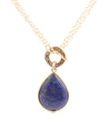 Abby Blue Lapis Golden Pendant Necklace