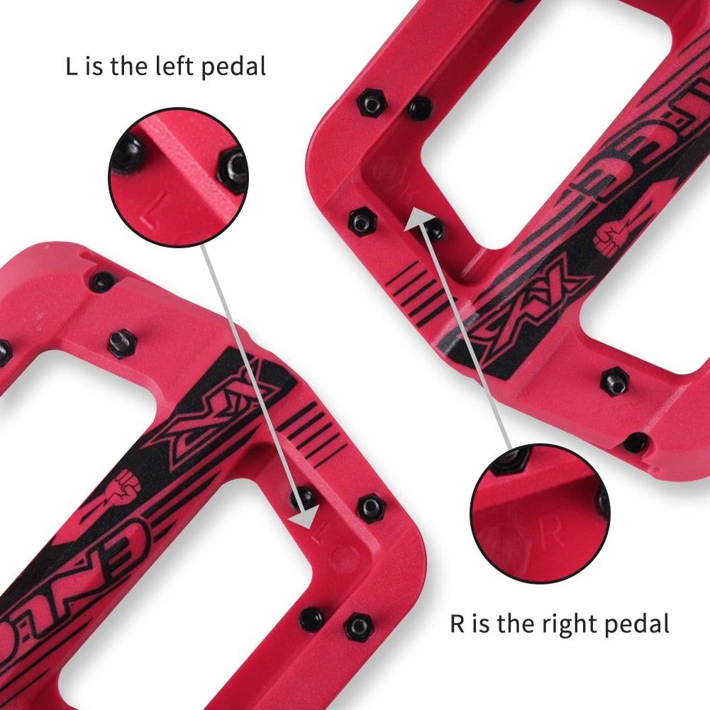 Anti-Vibration Mountain Bike Pedal Anti-Skid Lightweight Nylon Fiber Bicycle Pedal Board High-Strength Anti-Skid Bicycle Pedal New Nylon Fabric Anti Slip Durable Mountain Bike Flat Pedals