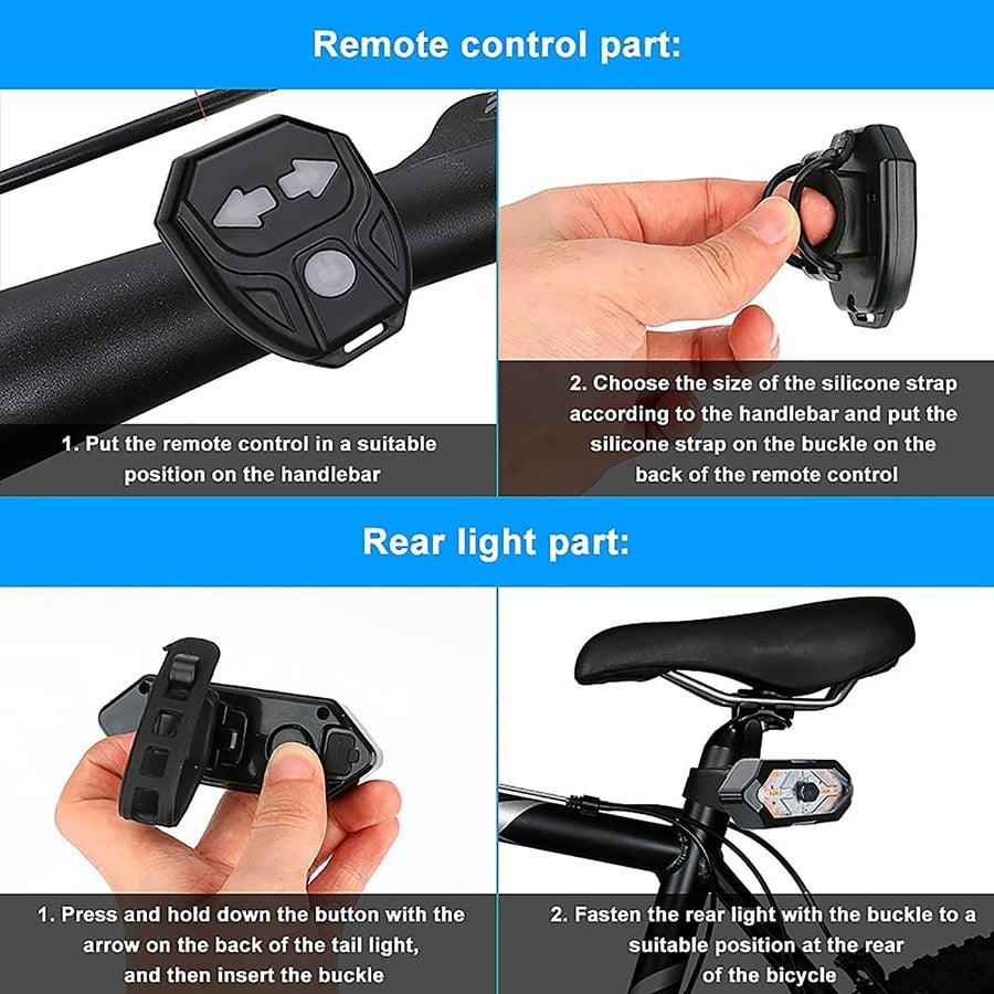 Auto-Sensing Bicycle Light Waterproof Bike Taillight LED USB Rechargable Safety Back Light Riding Warning Saddle Bike Rear Light Waterproof Bike Headlight Taillight LED Light Modes Bike Lights For Night Riding