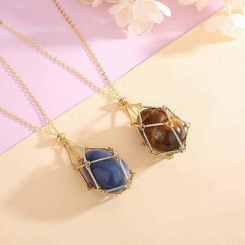Spring New Natural Energy Crystal Pendant Ins Niche Design Valentine’s Day Bag Bag Peace Necklace