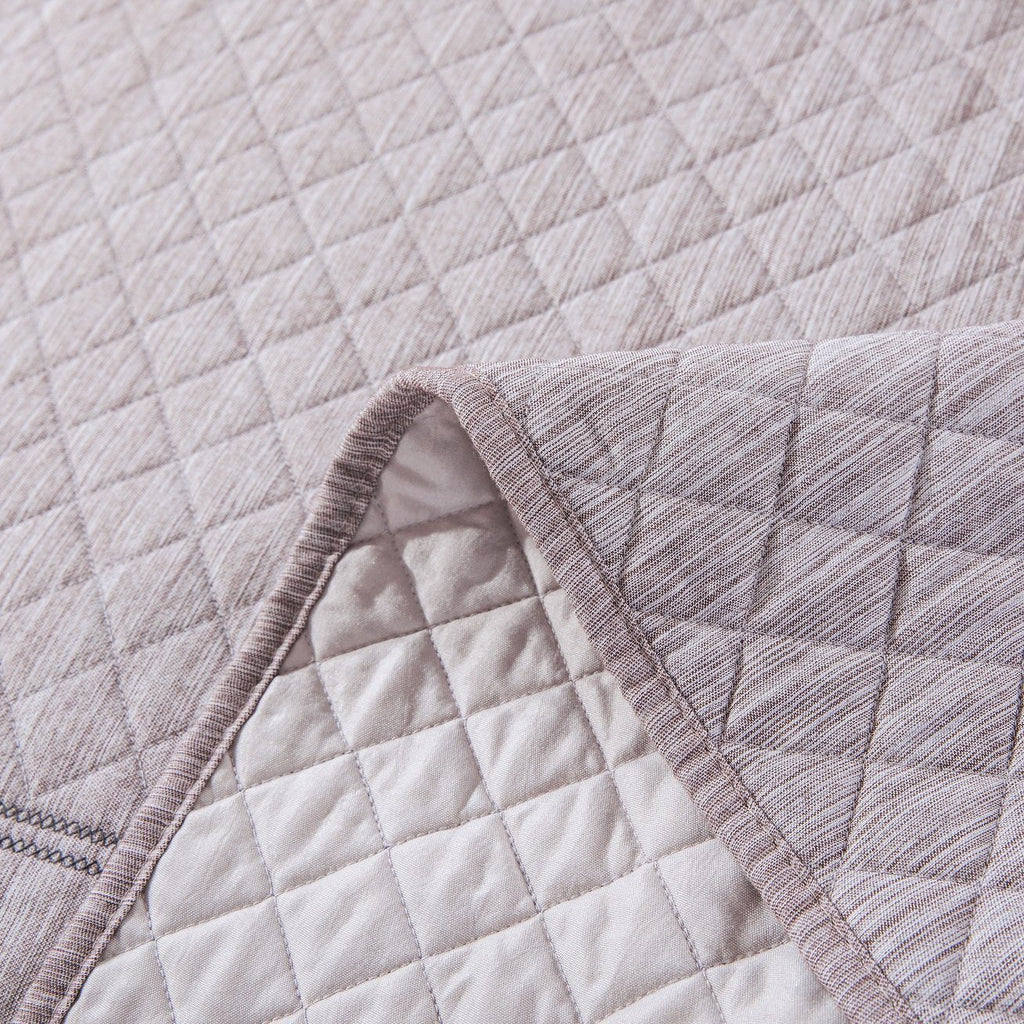DaDa Bedding Whimsical Lavender Grey Cottage Soft Quilted Coverlet Bedspread Set - Twin (JHW866)