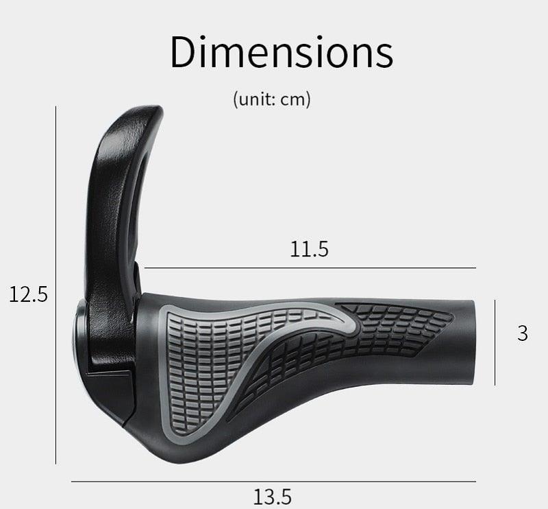Bicycle Handlebar Grips Cycling Bicycle Accessories Non-Slip Bicycle Handlebar Grips Bike Handle Ergonomic Shockproof Bicycle Handle Grip With Adjustable Aluminum Lock For Mountain Bike