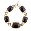 Black Onyx Golden Link Bracelet