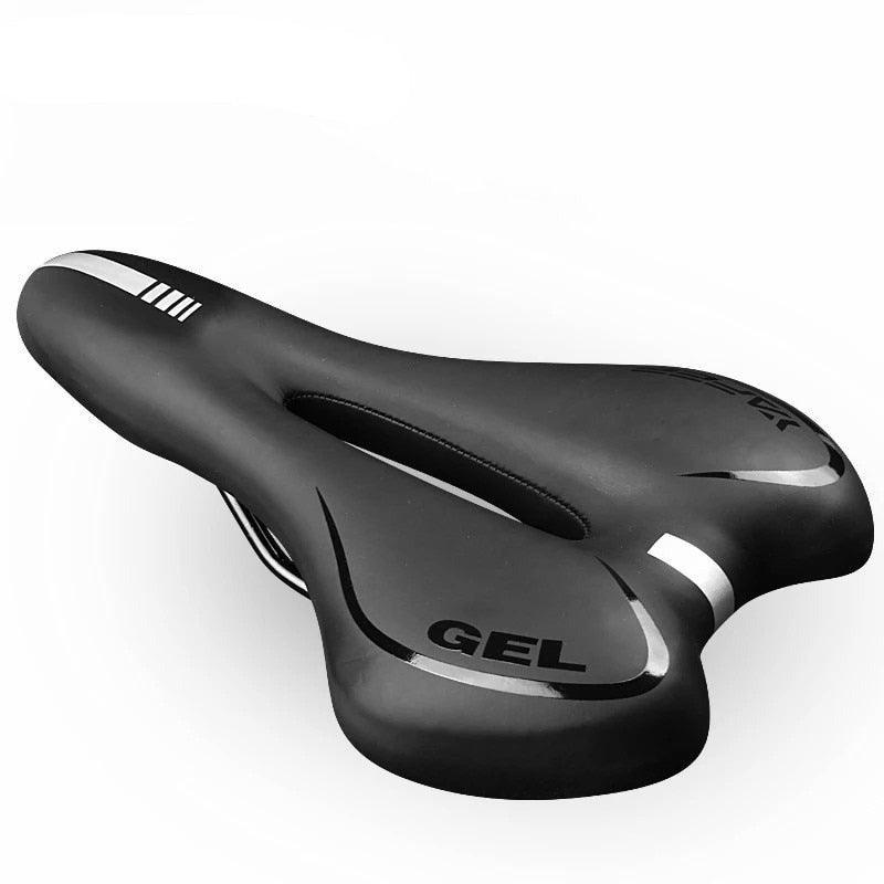 Breathable Silicone Cushion Seat PU Leather Surface Silica Filled Gel Comfortable Shockproof Bicycle Saddle Padded Professional Waterproof Road Bike Saddle For Men