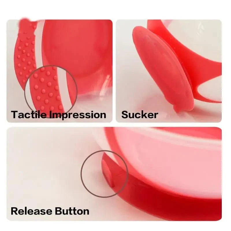 Children's Tableware Baby Learning Dishes With Suction Cup Assist Food Bowl Temperature Sensing Spoon Baby Feeding Bowl