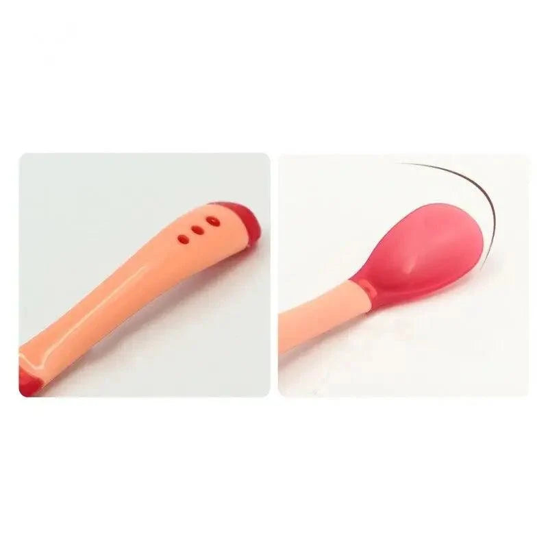 Children's Tableware Baby Learning Dishes With Suction Cup Assist Food Bowl Temperature Sensing Spoon Baby Feeding Bowl
