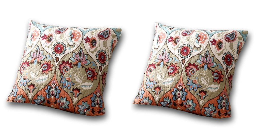 DaDa Bedding Set of Two Garden Party Bohemian Throw Pillow Covers (LH1403)