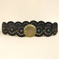 Waist Western Style Disc Personality Turquoise Air Eye Belt