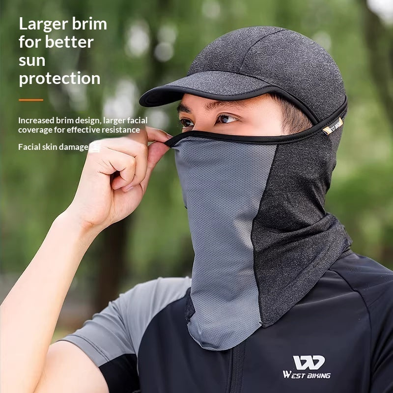Sun-protective Breathable Ice-silk Headwear Windproof Face Mask For Sports