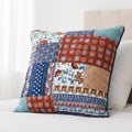 DaDa Bedding Bohemian Vibes Patchwork Floral Euro Pillow Sham Cover, 26" x 26" (JHW878)