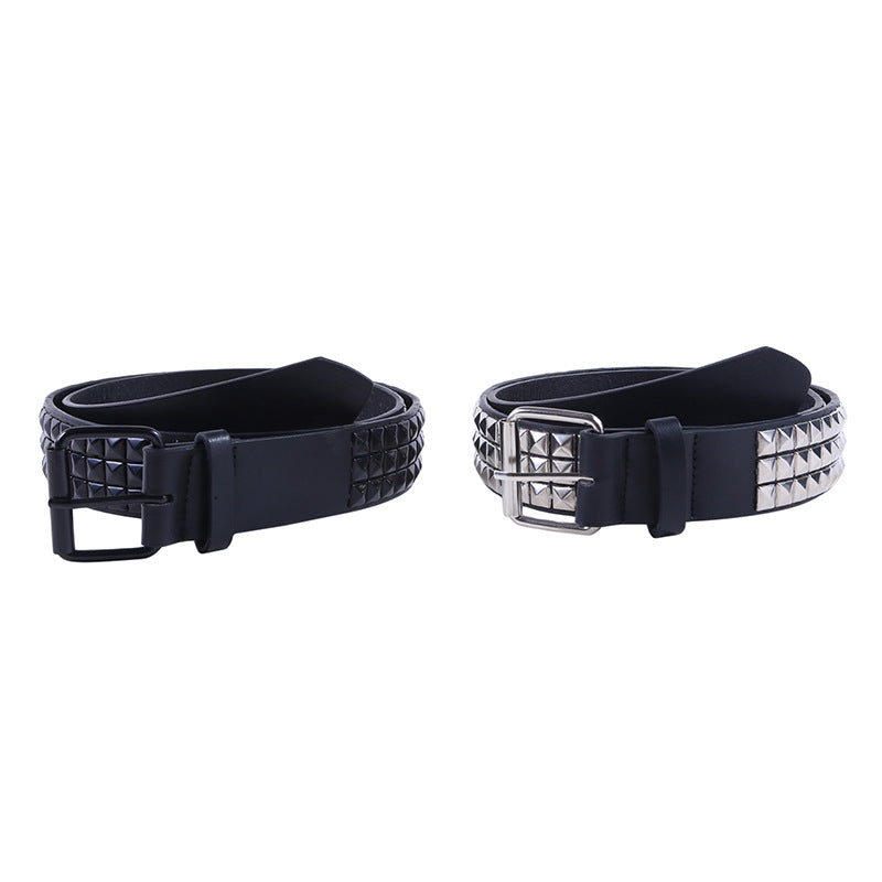 Hollow Rivet Belt PU Waistband Temperament Men And Women