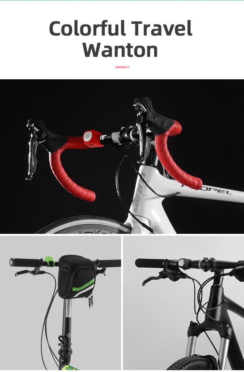 Lightweight Portable Bicycle Bell Electric Horn Mountain Bike Bell Accessories 90dB Cycling Handlebar Silica Gel Shell Electric Cycling Bells Water Resistant Cycling Bells Horn Loud Bicycle Horns Bicycle Accessories