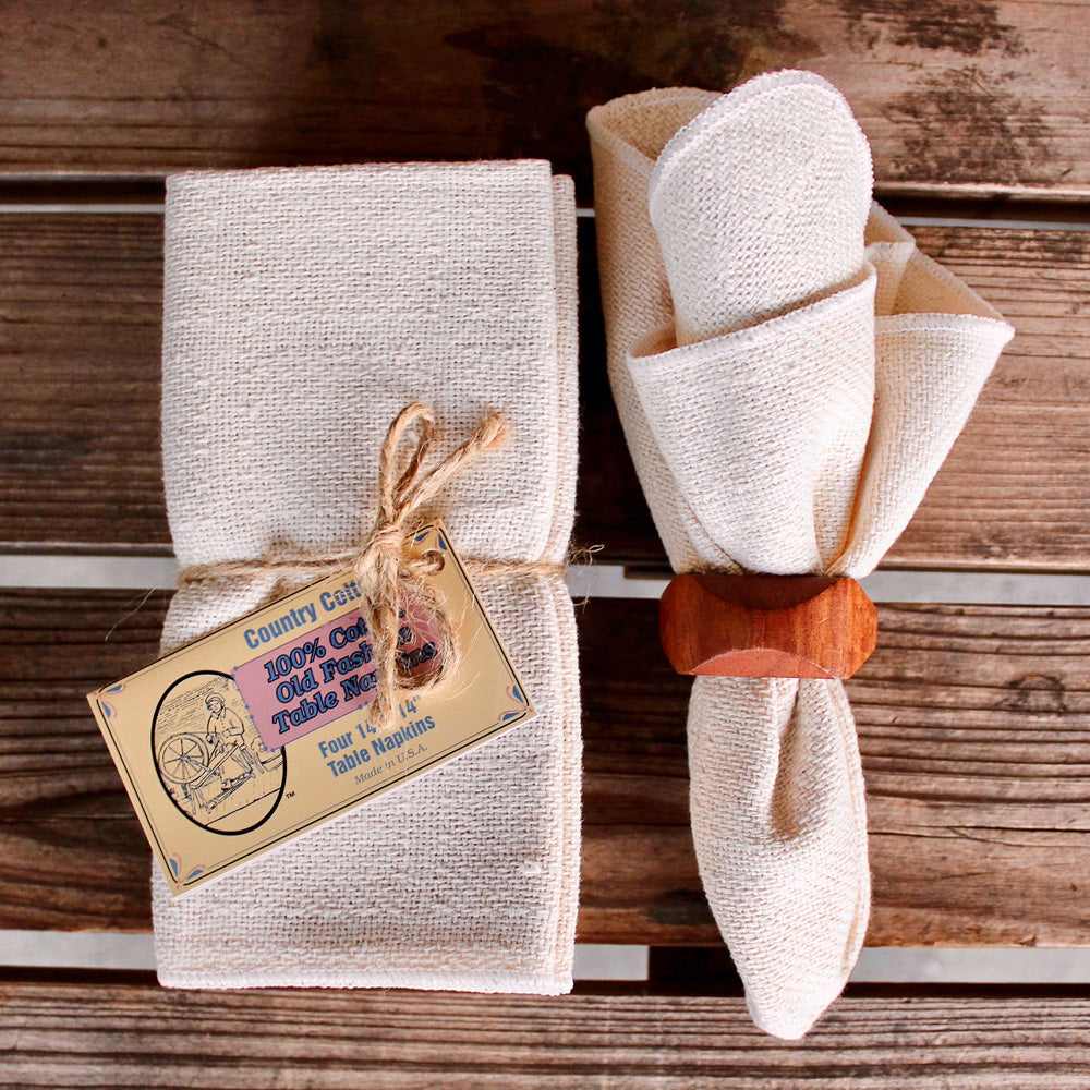 100% Cotton Table Napkins 14" x 14" (4)