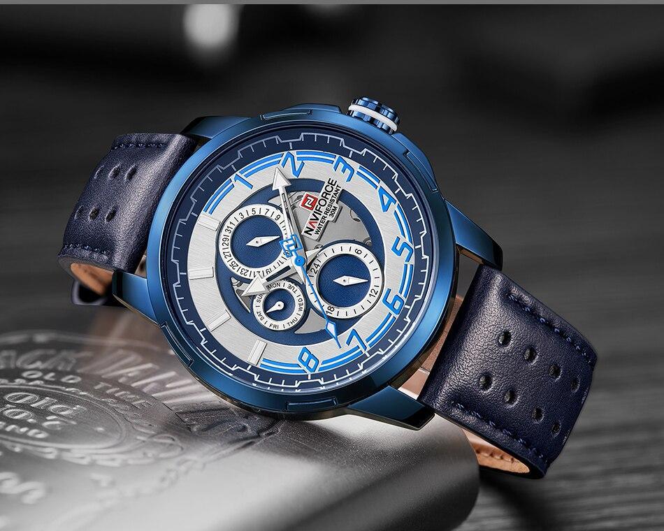 Sport Watches For Man Waterproof Watch Analog Quartz Leather Band Date Calendar  Unique Wristwatch  Perfect Gift