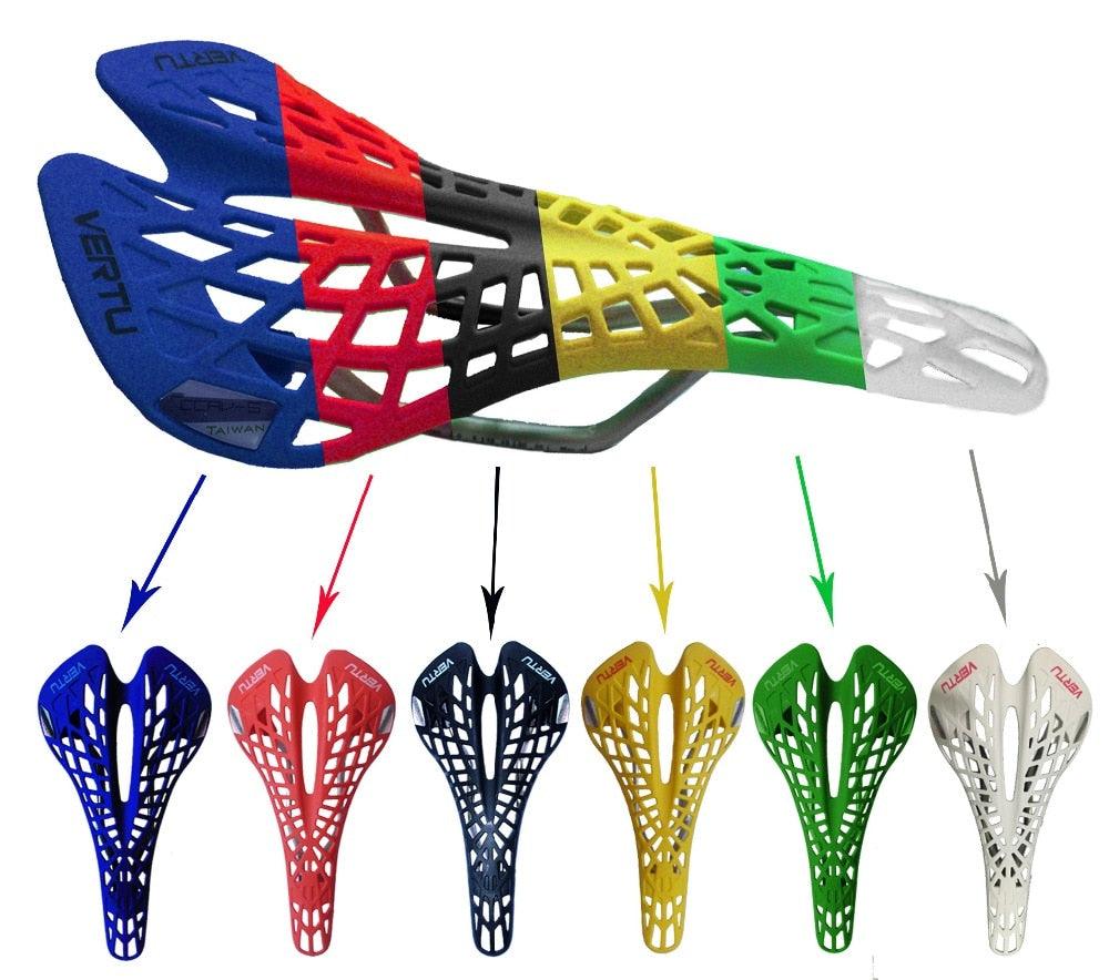 Super Bicycle Saddle Light Plastic Mountain Bike Saddle Seat PVC Cushion Mountain Bike Seat Bicycle Hollow Seat Saddle Carbon Fiber Seat Cushion Cover Lightweight Saddle Bike Accessories