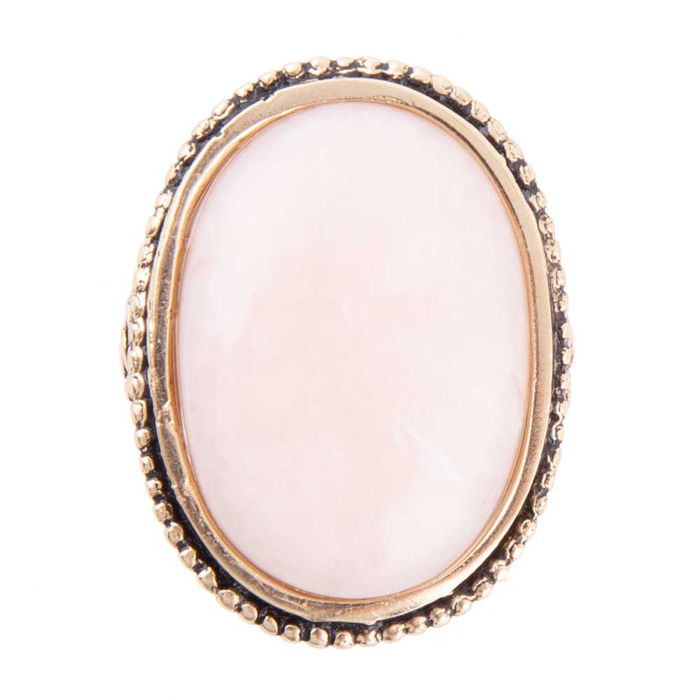 Rosie Pink Opal and Golden Bronze Ring