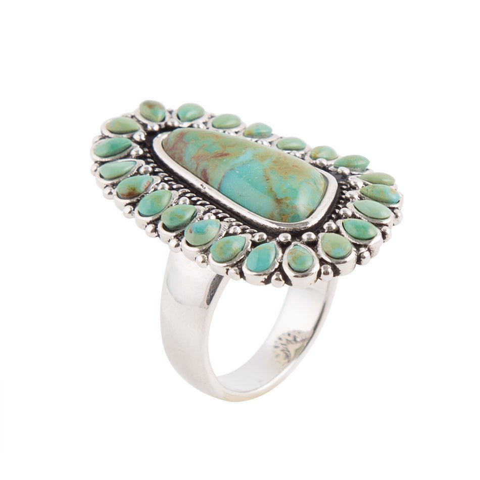 Sedona Blue Turquoise and Sterling Silver Statement Ring