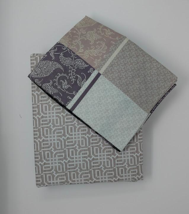 DaDa Bedding Jacquard Grey Floral Paisley Fitted Sheet & Pillow Cases Set (FTS8222)