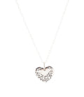 Sterling Silver Engraved Heart Pendant Neckalce