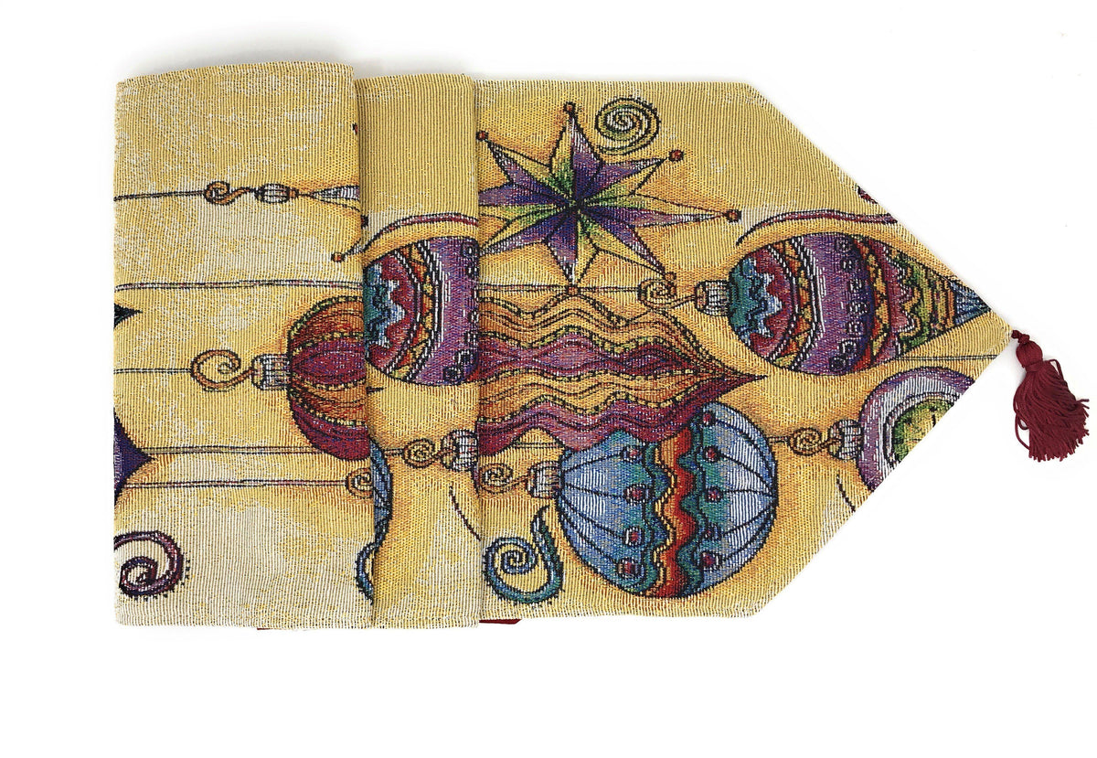 DaDa Bedding Bohemian Ornaments Colorful Holiday Lanterns Tapestry Dining Table Runner (14916)