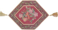 DaDa Bedding Romantic Floral Field of Roses Burgundy Red Tapestry Table Runner (5594)