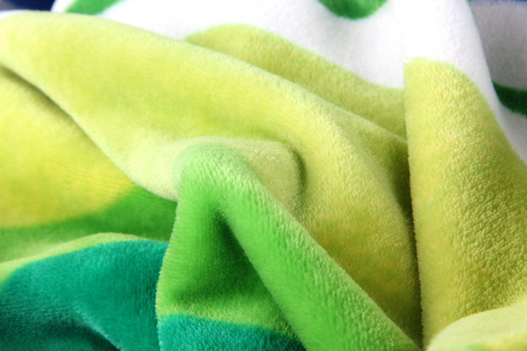 DaDa Bedding Colorful Striped Rainbow Reversible Plush Luxe Flannel Fleece Throw Blanket (XY9867)