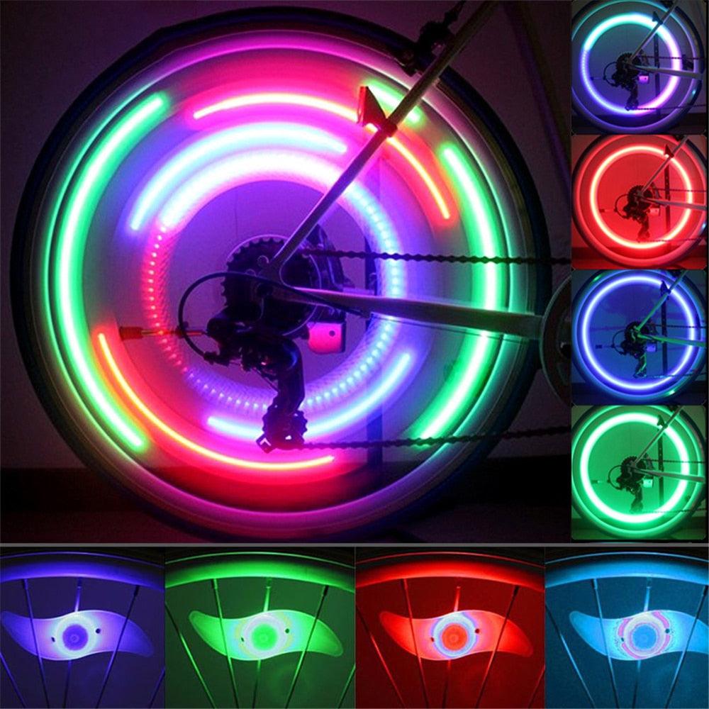 Waterproof Bicycle Spoke Light Willow Shape LED Bike Wheel Light Outdoor Cycling Lights LED Bicycle Spoke Light Visibility Safety Bike Light Outdoor Bicycle Tire Safety Light Bike Spoke Decorations