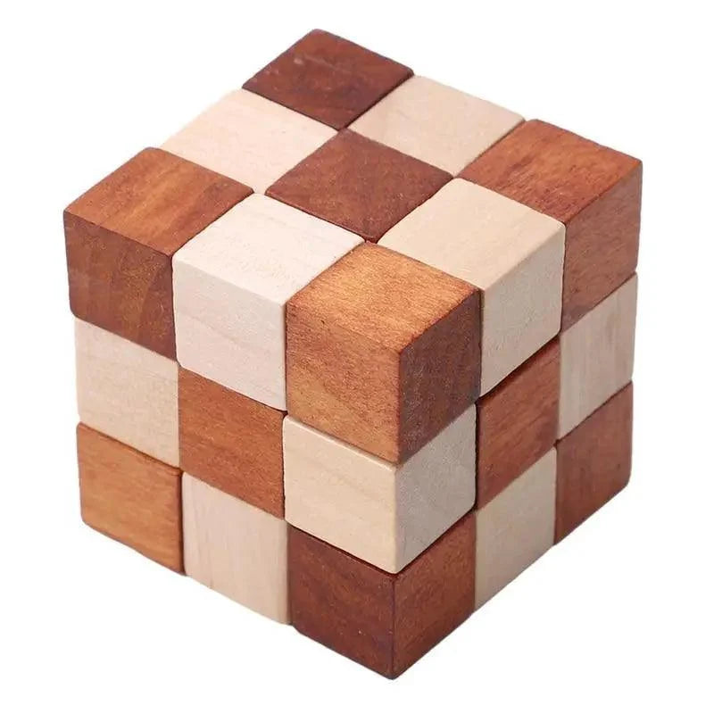 Wooden Lock Game Toy For Children Adults Kids Drop Shipping IQ Brain Teaser Interlocking Burr Puzzles